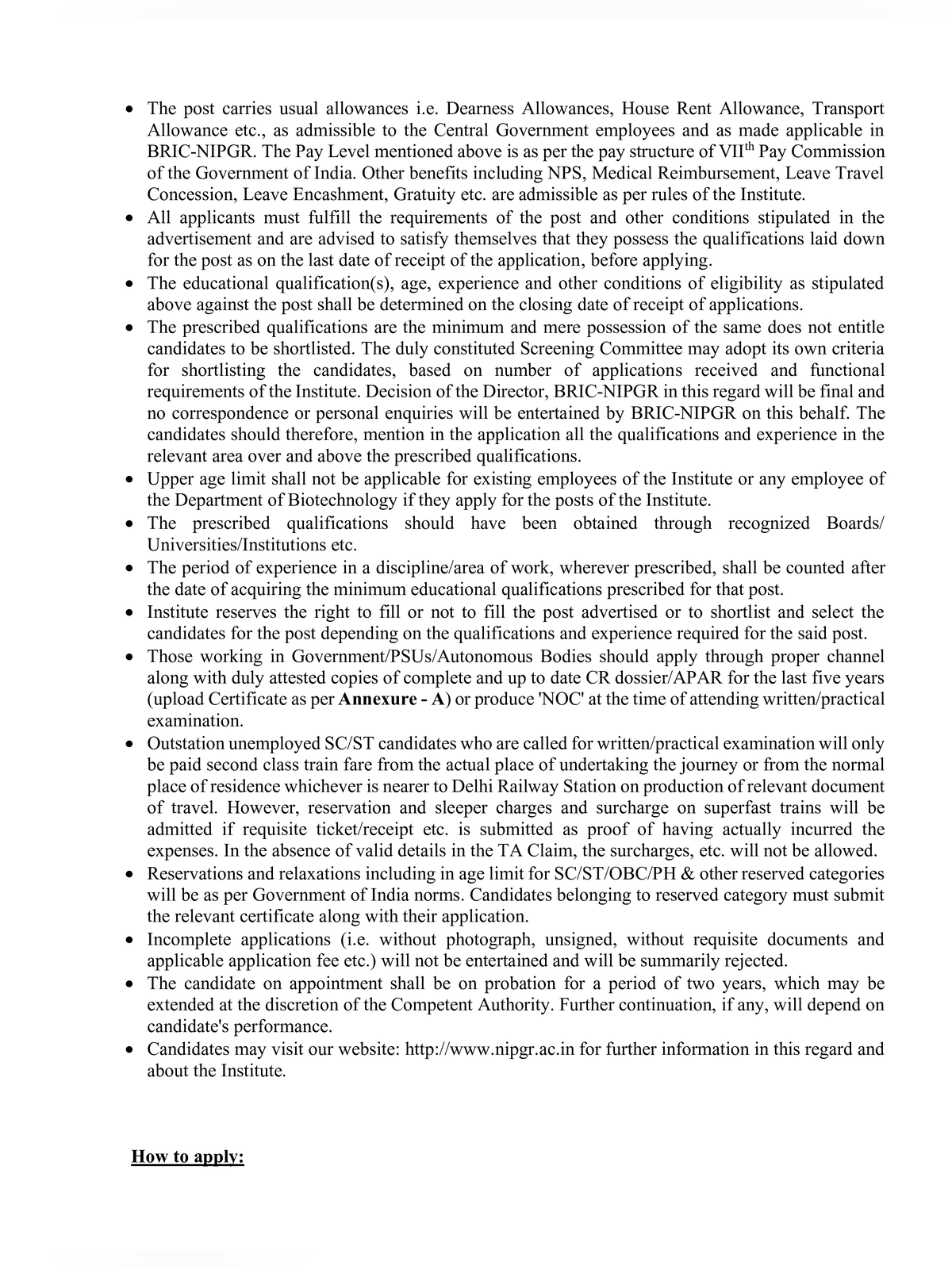 BRIC Recruitment 2026 Notification page 2
