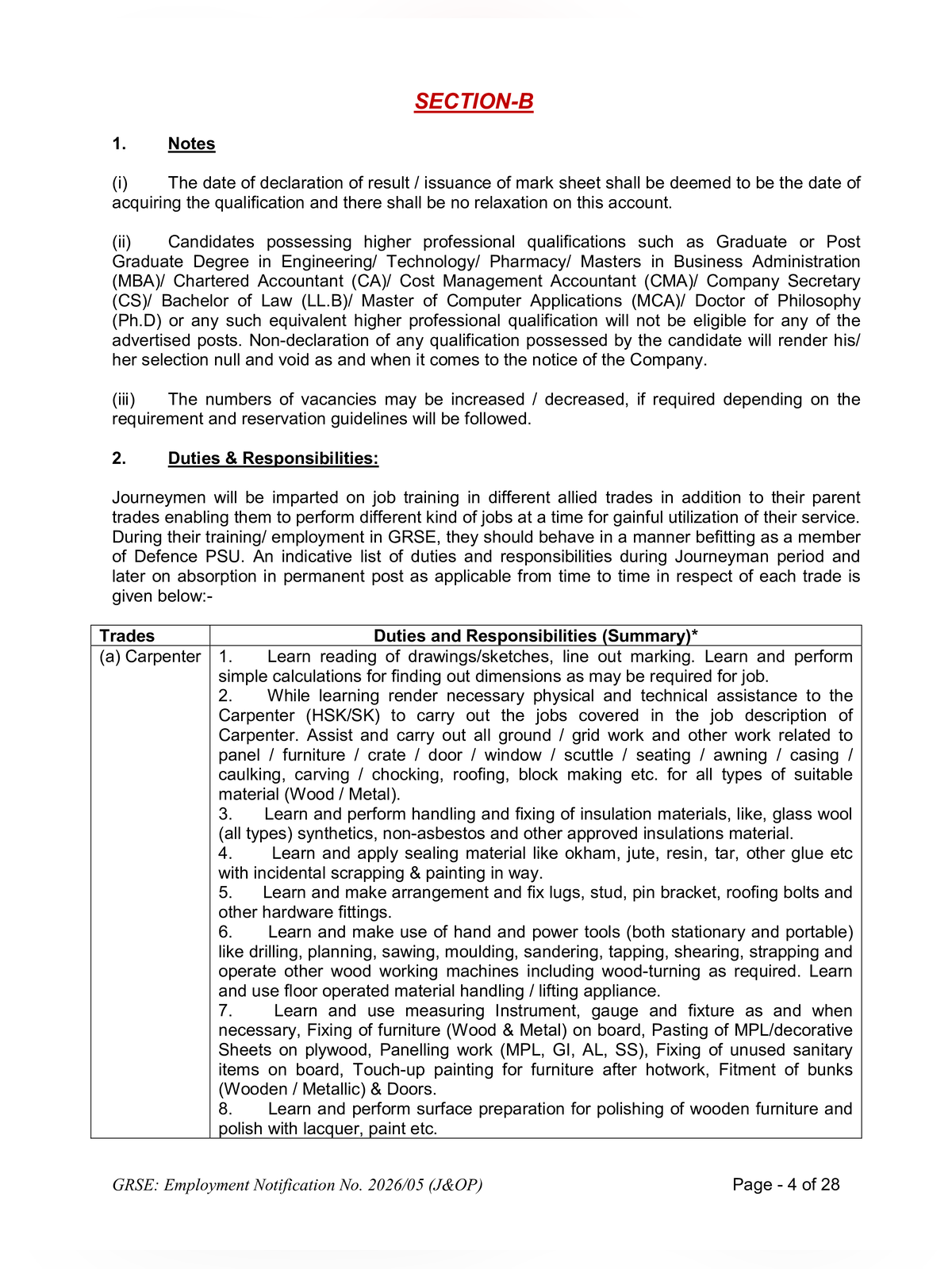 GRSE Recruitment 2026 Notification page 4