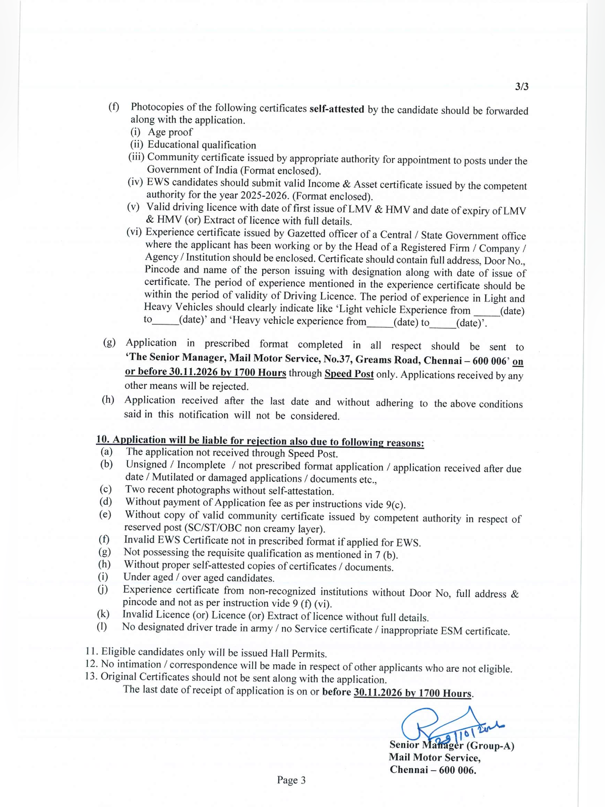 India Post Car Driver Recruitment 2026 Notification page 4