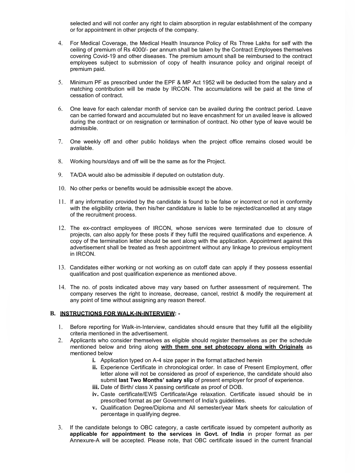 IRCON Manager Recruitment 2026 Notification page 2