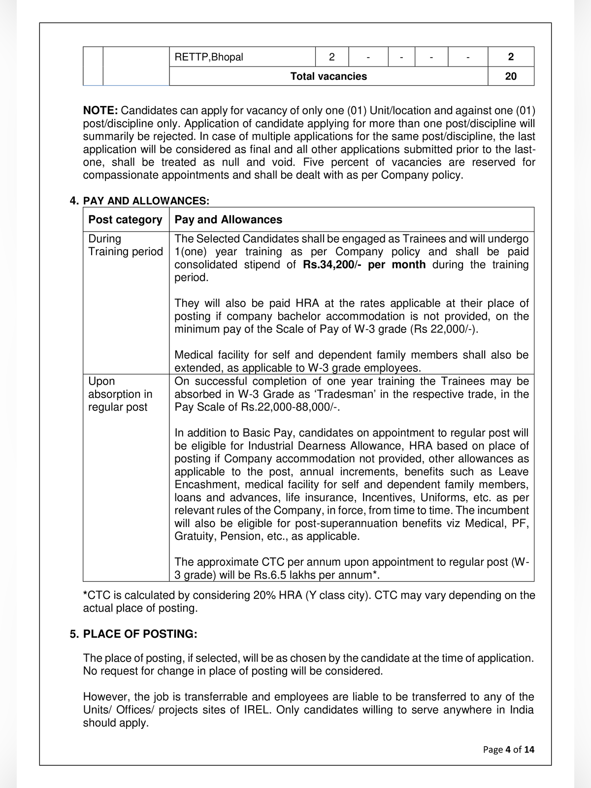 IREL Recruitment 2026 Notification page 4