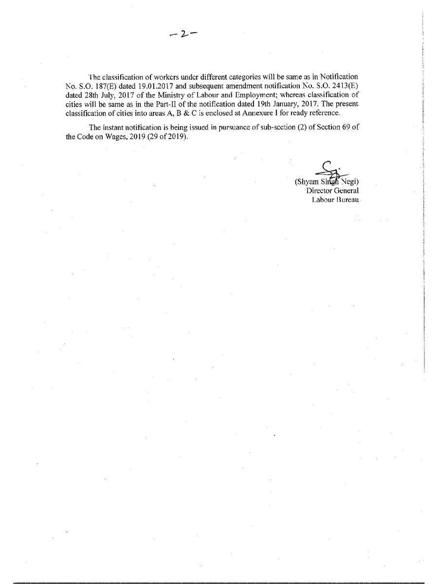 Minimum Wages Notification Central Labour Commissioner 2026 page 4