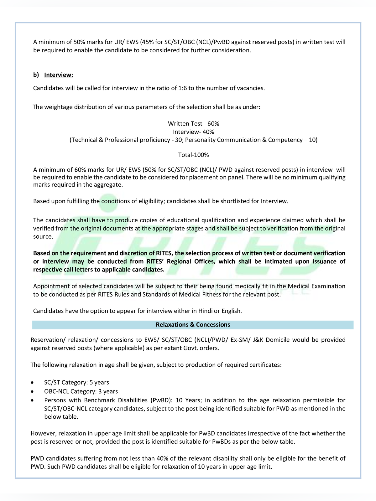 RITES Recruitment 2026 Notification page 3