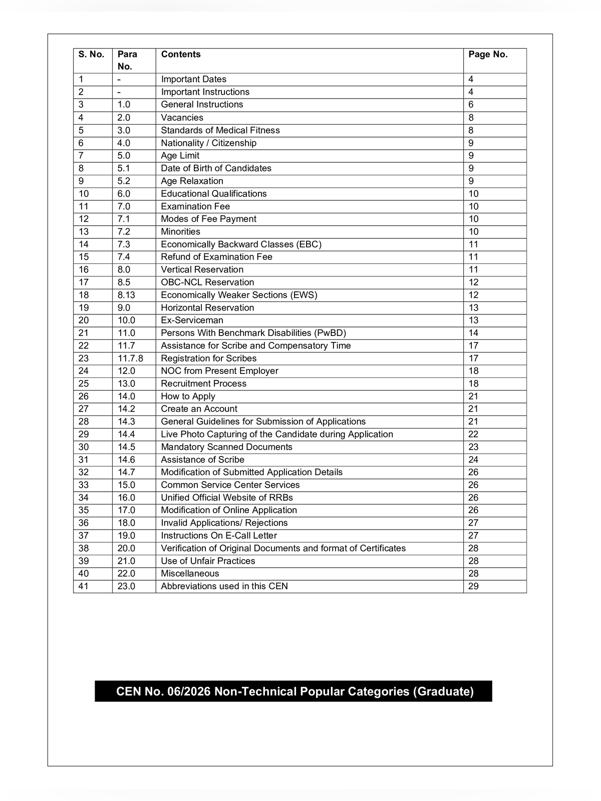 RRB NTPC Graduate Notification 2026 page 2