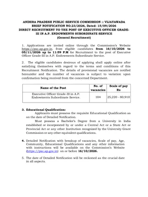 AP Endowment Notification 2026 