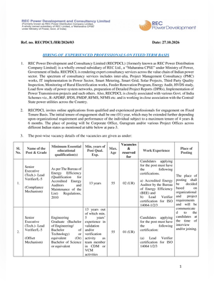 RECPDCL Recruitment 2026 Notification 