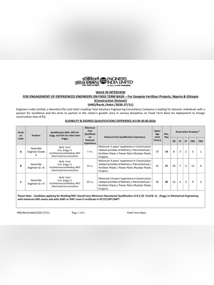 EIL Recruitment 2026 Notification 