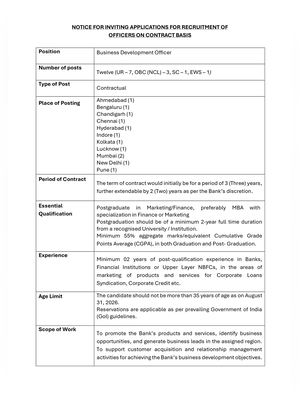 Exim Bank Business Development Officer Recruitment 2026 en
