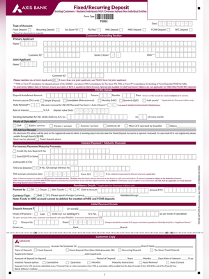 FD Closure Form Axis Bank