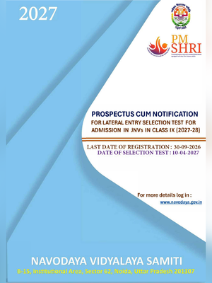 Navodaya Vidyalaya Class 9 Prospectus 2027 English
