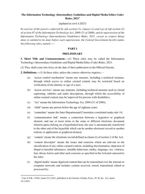 Information Technology Guidelines and Rules 2021 English