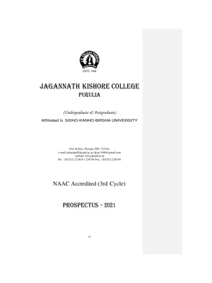 JK College 7th Merit List 2020