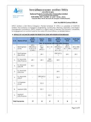 NPCC Recruitment 2026 Notification 