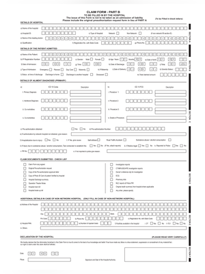 Raksha Claim Form Part B