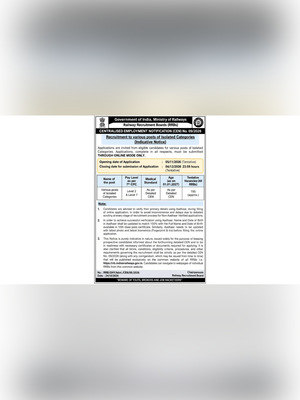 RRB Isolated Categories Recruitment Notice 2026 English