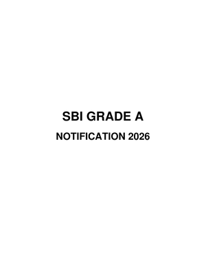 SEBI Grade A Notification 2026 