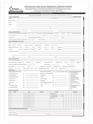 Star Health Insurance Claim Form 