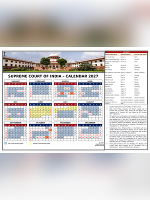 Supreme Court Calendar 2027 