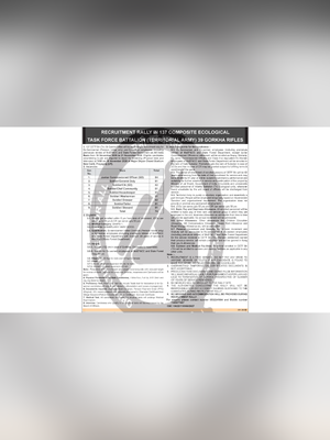 Territorial Army Recruitment 2026 Notification 