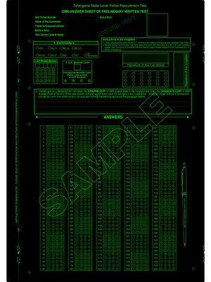 TSLPRB OMR Sheet English
