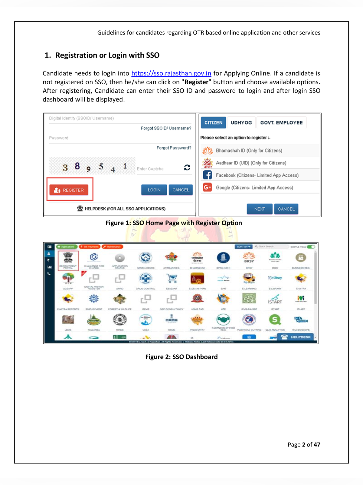 SSO OTR Form Manual page 3