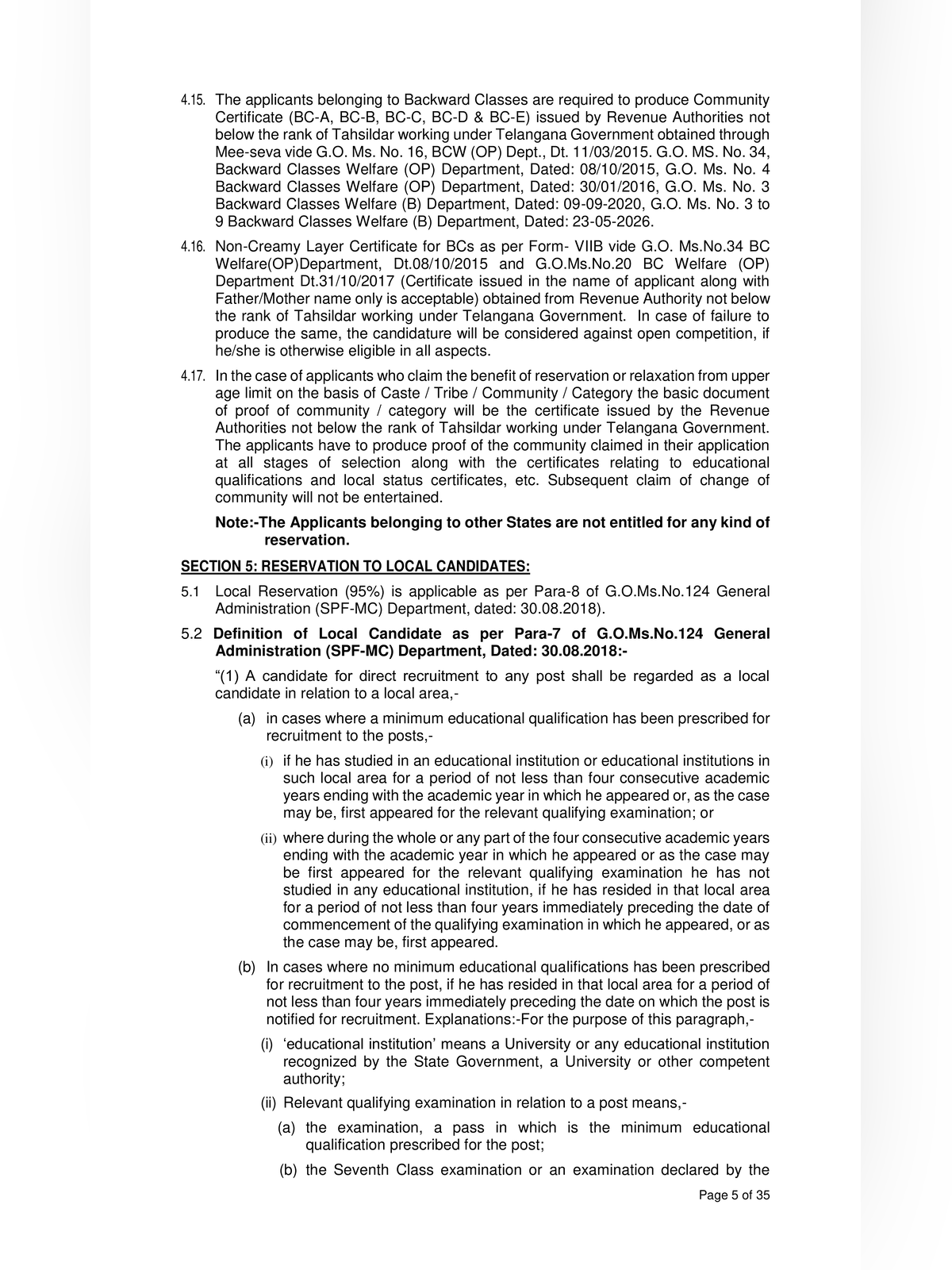 Telangana ASO Recruitment 2026 Notification page 5