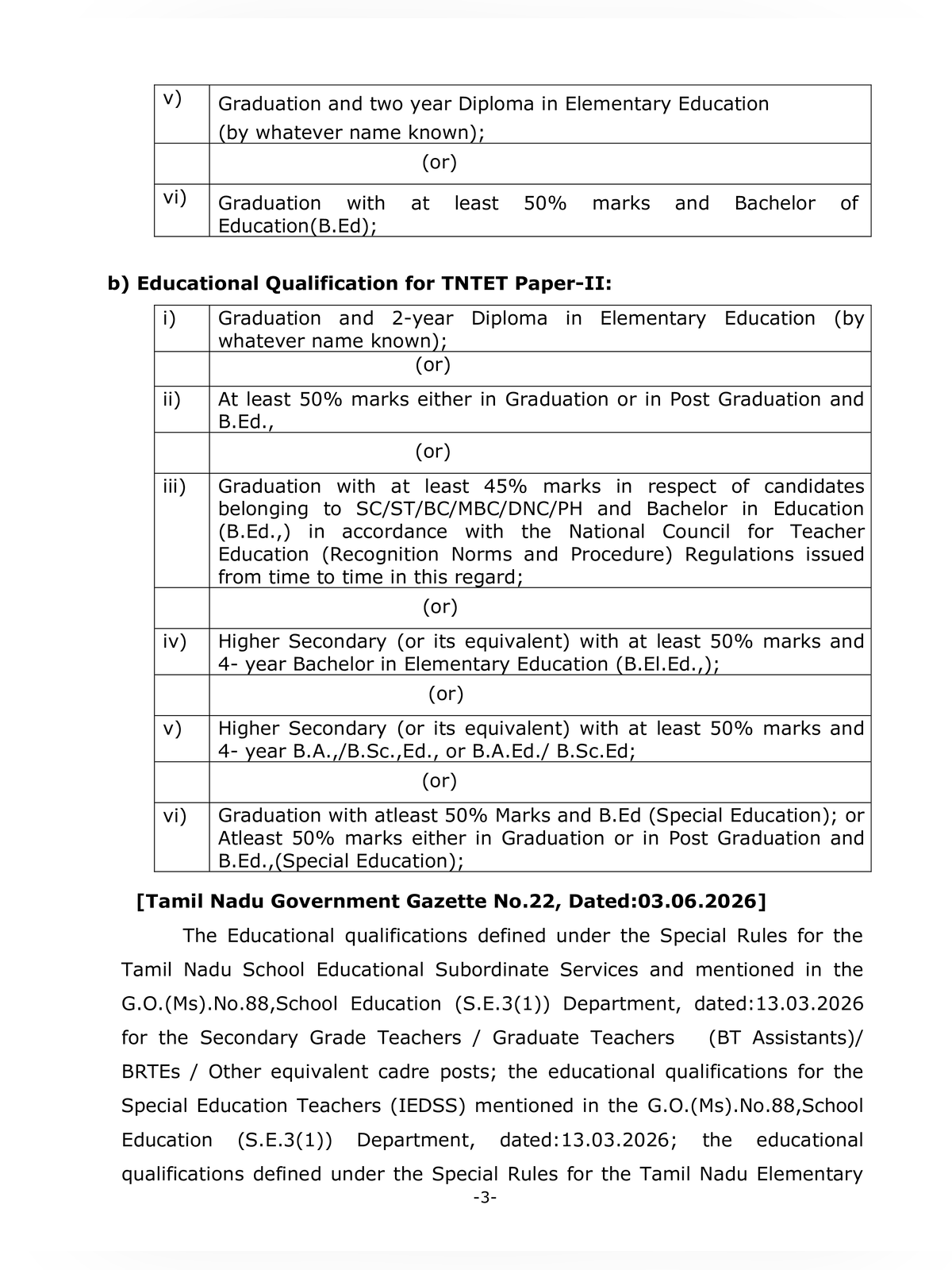 TNTET Syllabus 2026 page 3