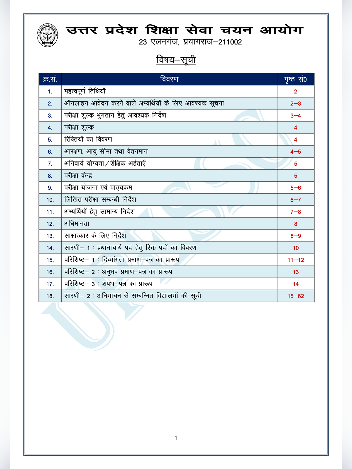 UP Principal Recruitment 2026 Notification page 2