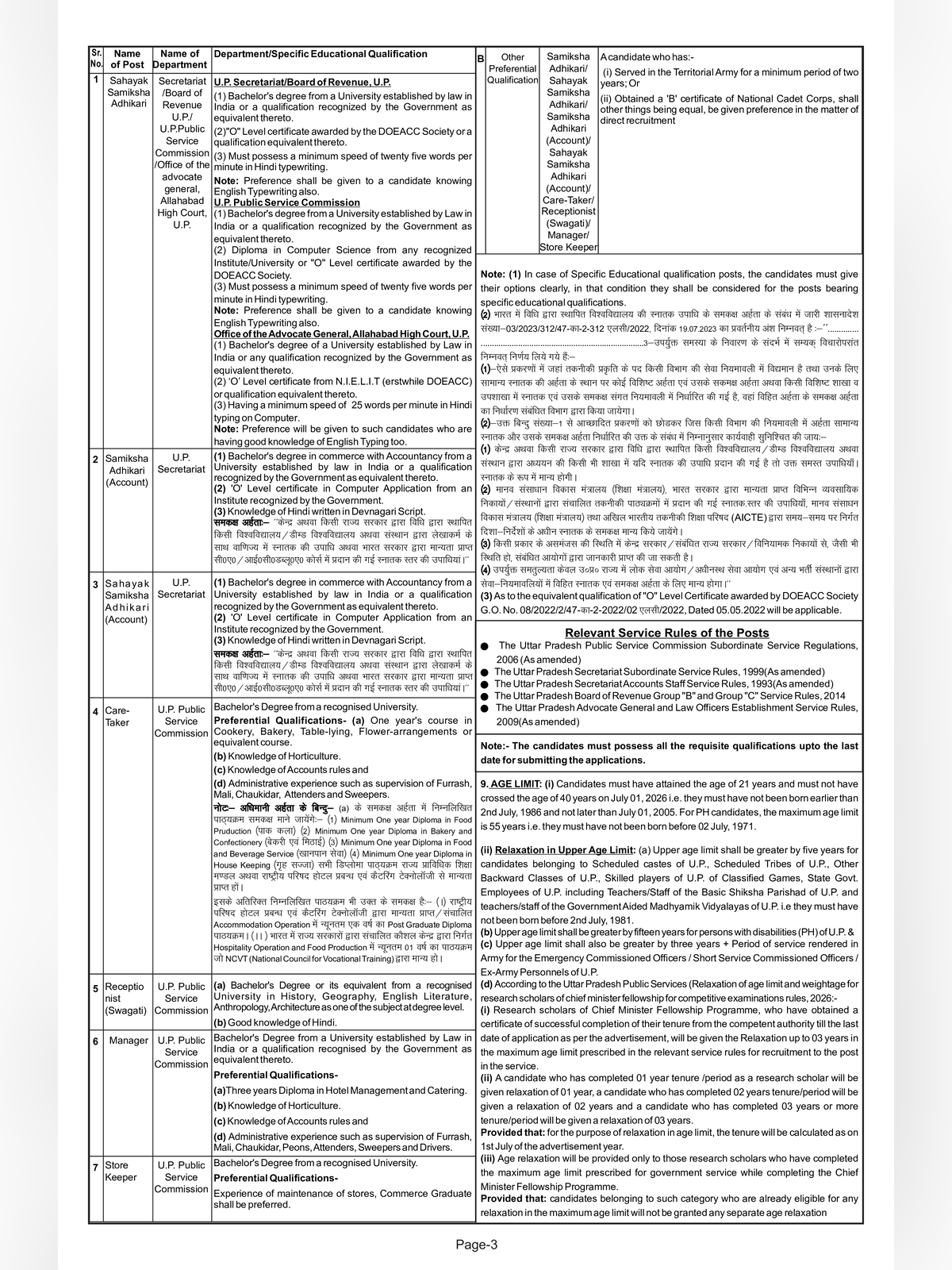 UPPSC RO ARO Notification 2026 page 3