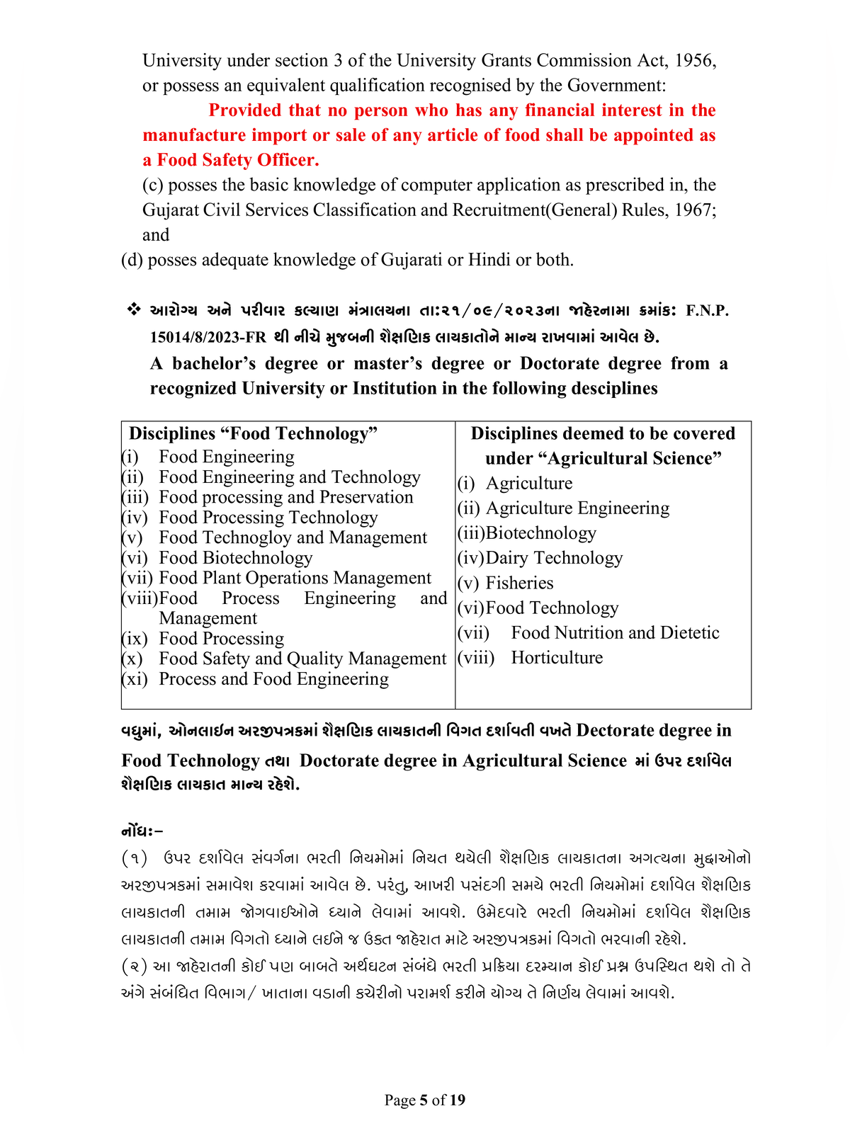 GSSSB FSO Recruitment 2026 Notification page 5