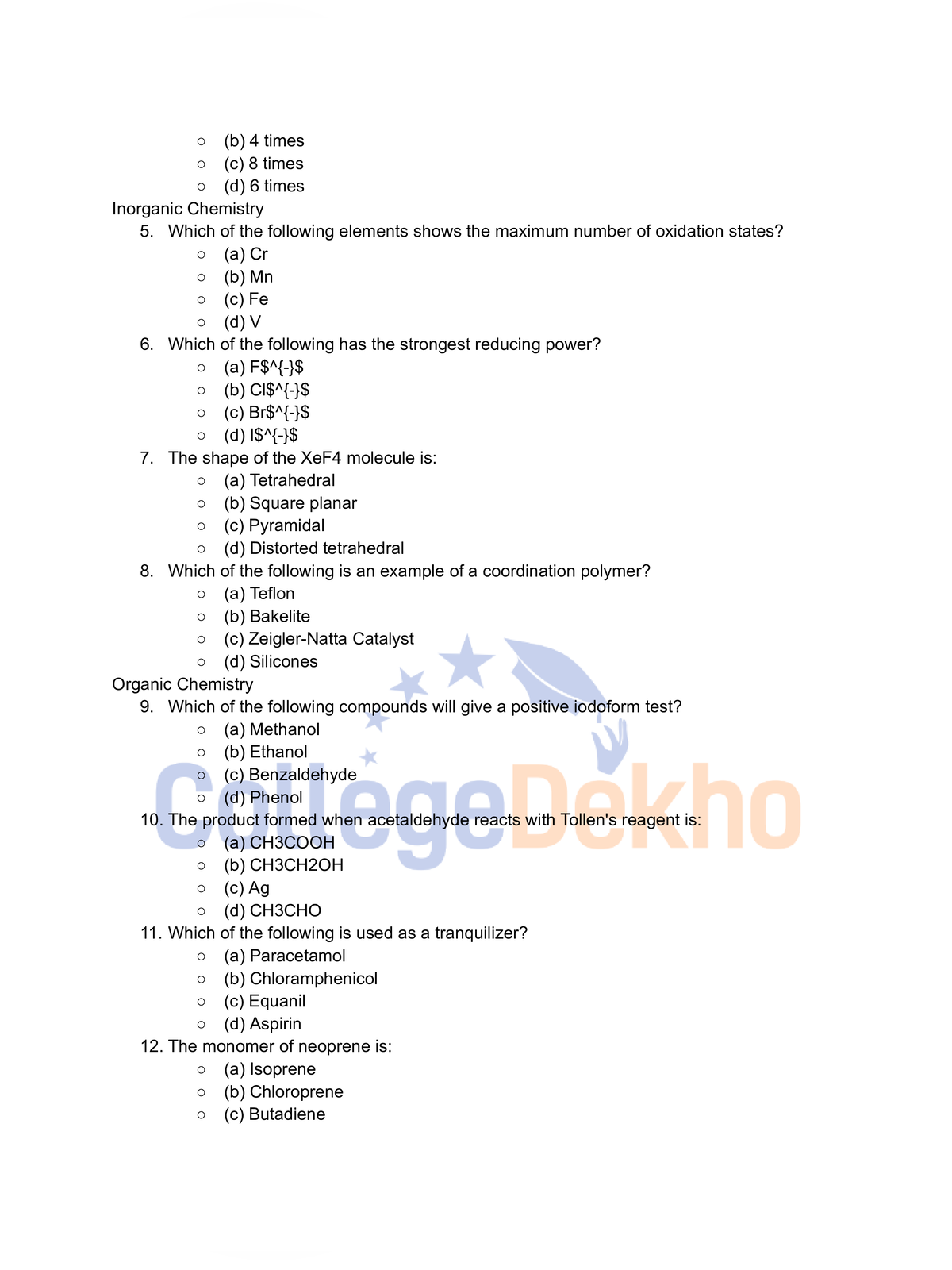 VITEEE Mock Test Papers page 4