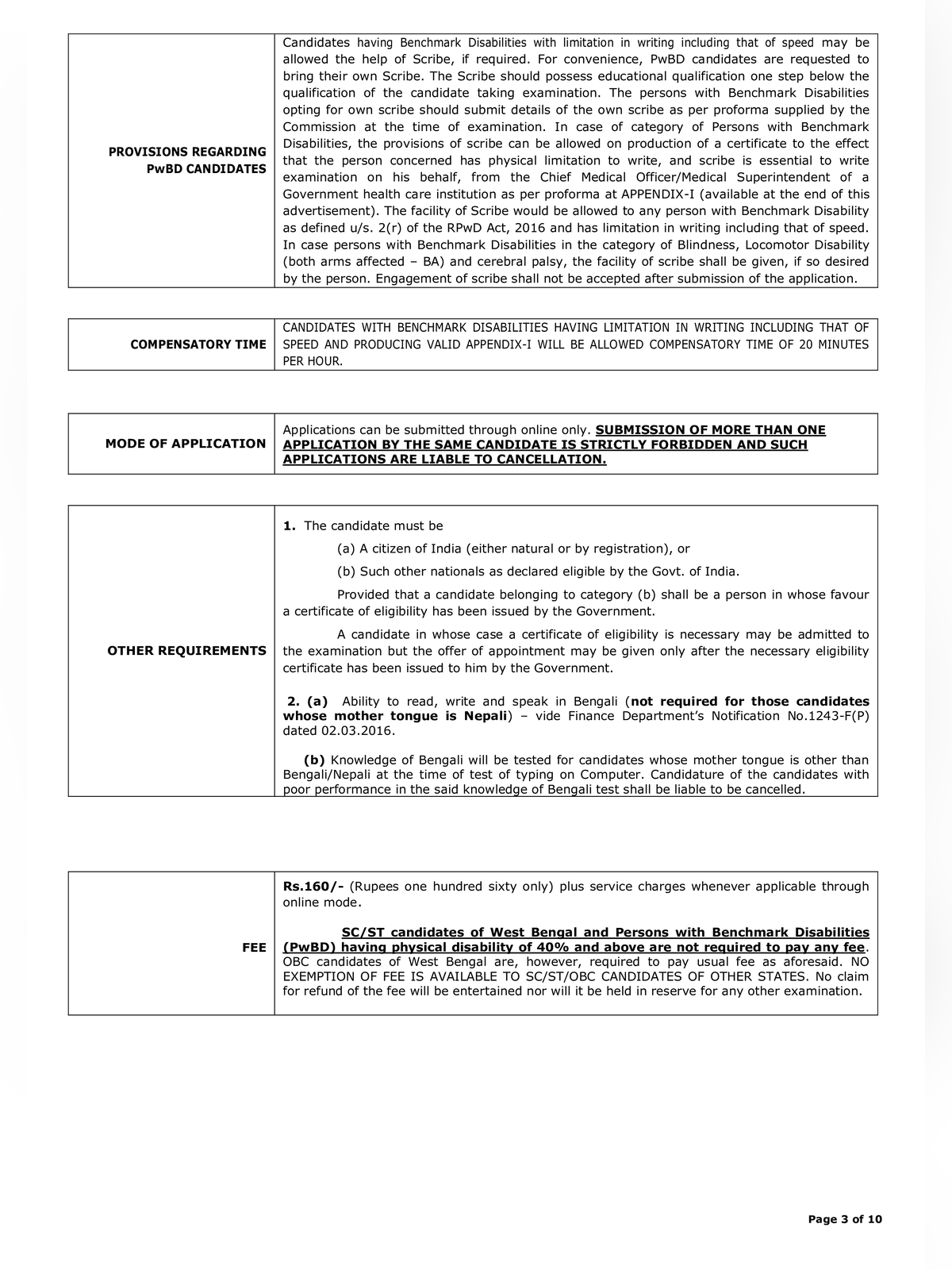 WBPSC Stenographer Recruitment 2026 page 3