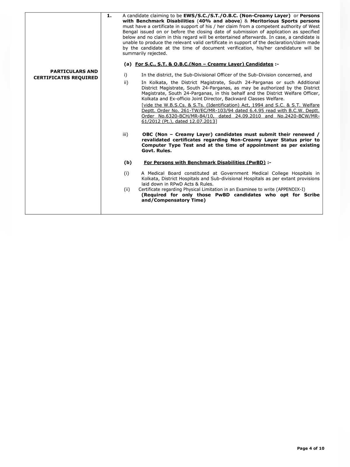 WBPSC Stenographer Recruitment 2026 page 4