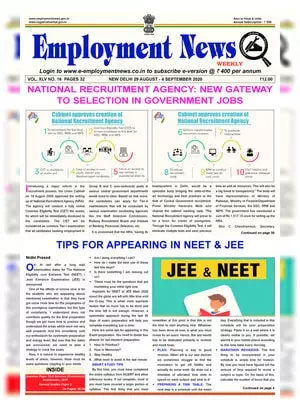 Employment Newspaper 5th Week of August & First Week of Sep. 2020