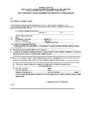 J&K Stage Carrier Service Permit Application Form