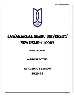 JNU e-Prospectus 2020-21