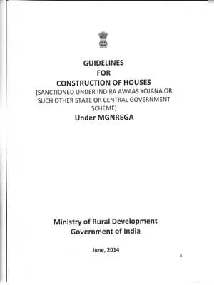 MGNREGS Guidelines for Houses Construction