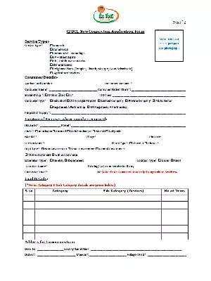 NPDCL New Electricity Connection Application Form