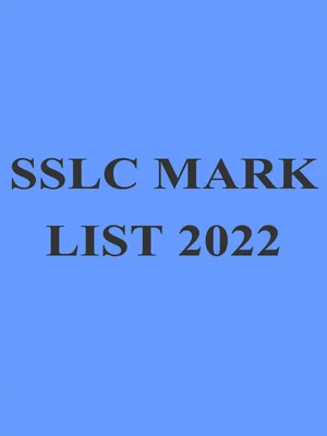 SSLC Mark List 2022