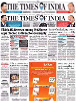 Times of India Newspaper (30 June 2020)
