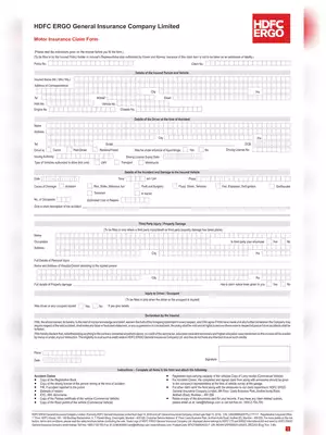 HDFC ERGO Insurance Claim Form