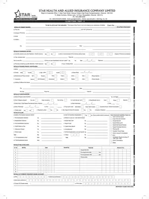 Star Health Insurance – Claim Form