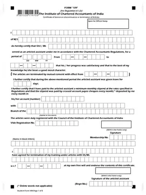 From 109 Termination of Articleship