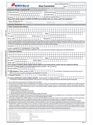 ICICI Bank Address Change Form