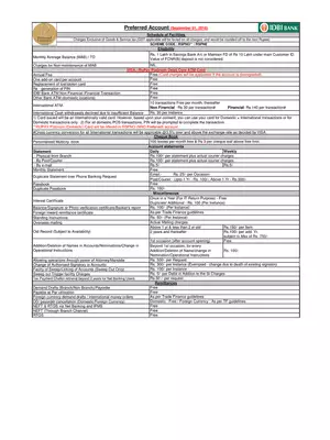 IDBI Bank Monthly Average Balance (MAB) / TD Charges