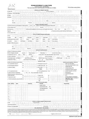 Medi Assist Reimbursement Claim Form