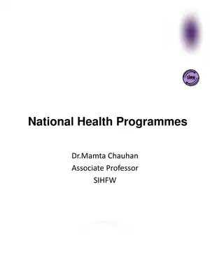 National Health Programmes