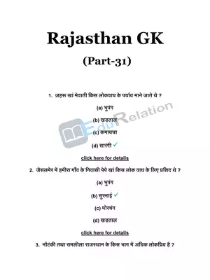 Rajasthan Current Affair For Competitive Exam