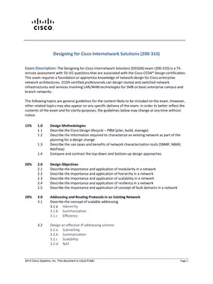 CCDA Certification (200-310 DESGN) Exam Topics