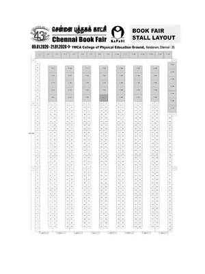 Chennai Book Fair January 2020 Stall List & Layout